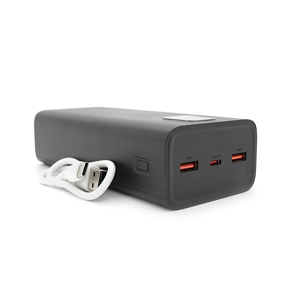 Power Bank FONENG P55 30000mAh, 2*USB+Tepe-C, Black, 0.580kg, Box — Фото 4