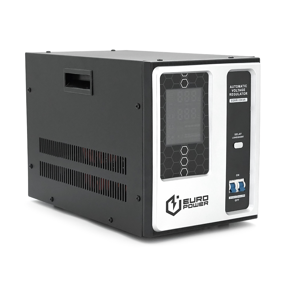 Стабилизатор напряжения релейный Europower EQVR-10КVA LCD, 8000W, AC 100V-260V, 50Hz / 60Hz, aluninum, ≤50dB, 4100x270x330mm, 18kg. Q1
