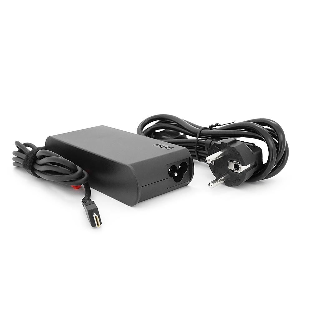 Блок живлення MERLION для ноутбука LENOVO 95W штекер Type-C, довжина 0,9м + кабель живлення