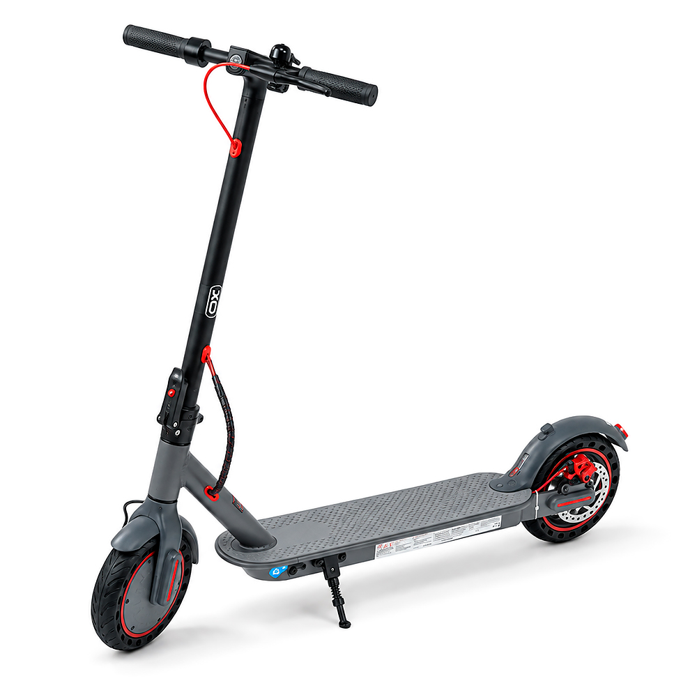 Електричний самокат XO KM02 (літій-іонний акумулятор 36V 10.4 Ah 350Wh), колеса 8.5" (швидкість 30км/дистанція 35км). Зарядка 36V/1.5A, 110*42*115см, Grey