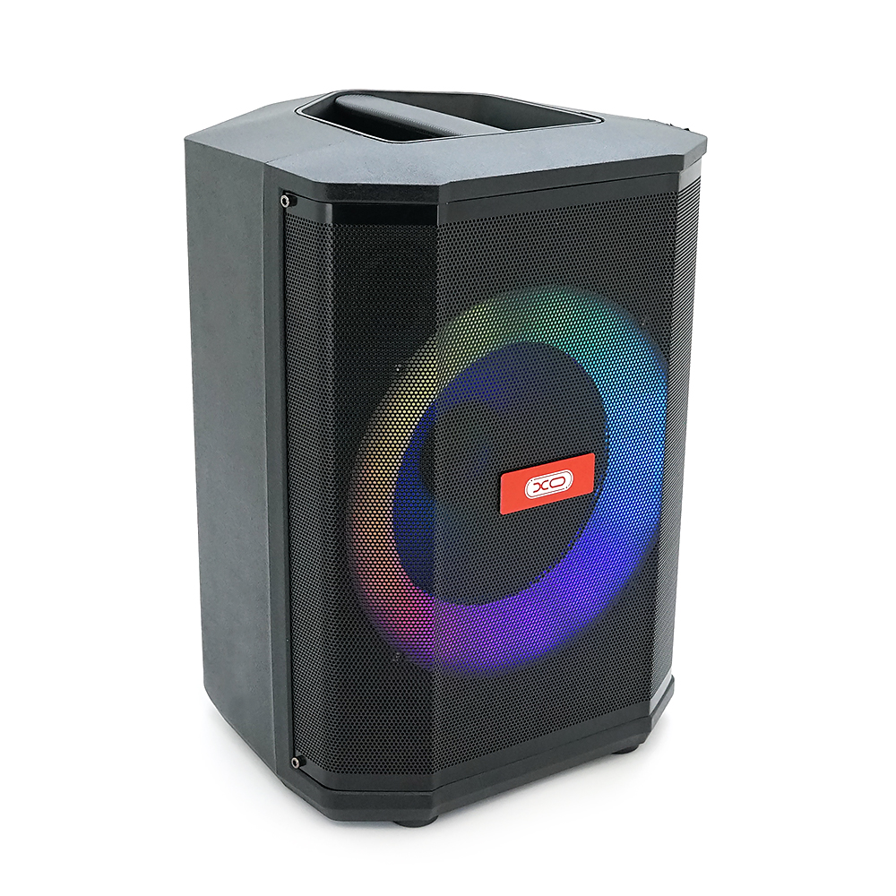 Колонка-караоке XO F53 Star Shepherd EU 8-дюймова колонка RGB Bluetooth Speaker 40W, BT5.0, USB/TF, 4-10 год чорна, 251×281×354 мм, 6.1 кг