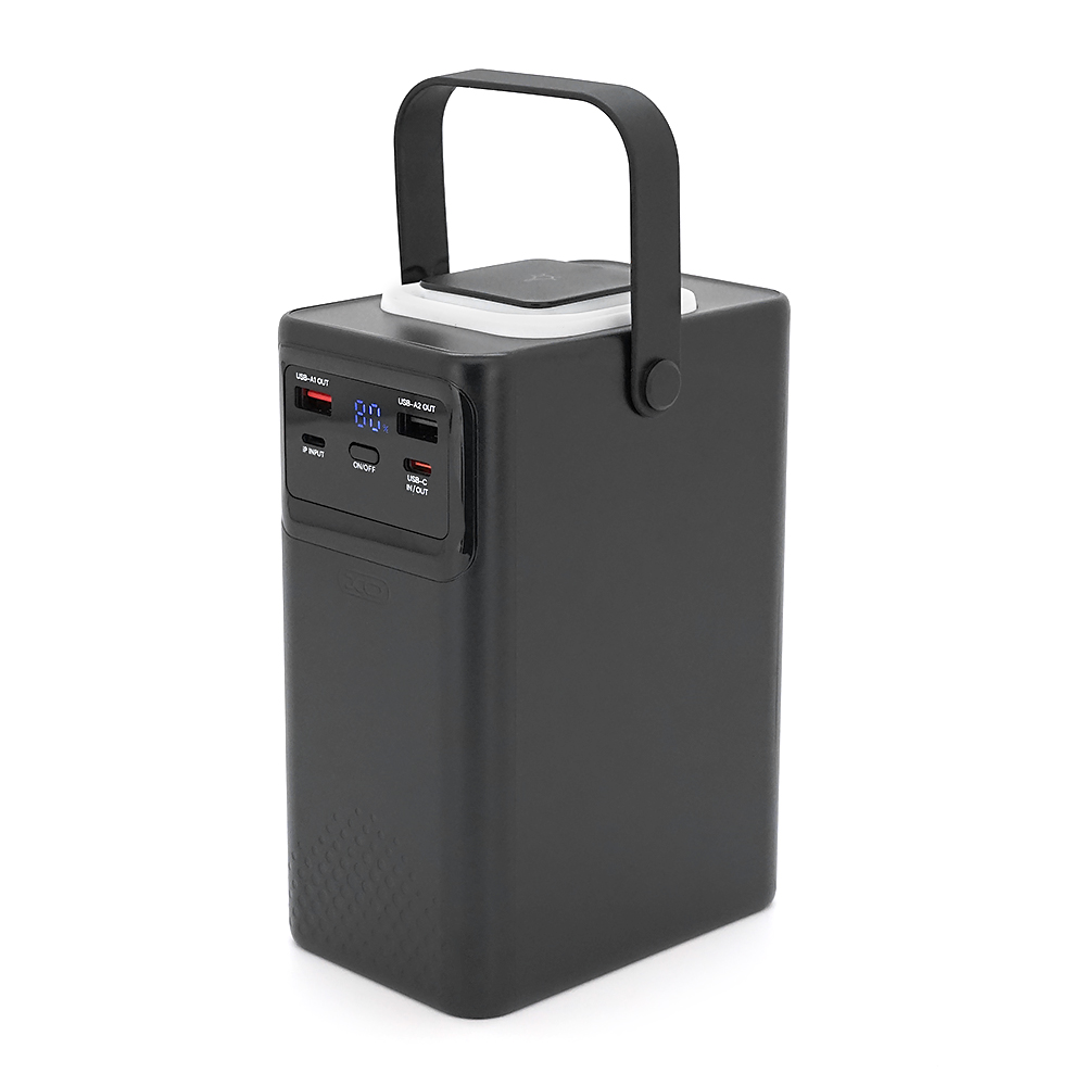PowerBank XO-PR287 80000mAh Three Inputs and Six Outputs Comes with Four Cables+Lighting Fast Charging Mobile Power, PD20W, QC22.5W, plastic,Black — Фото 3