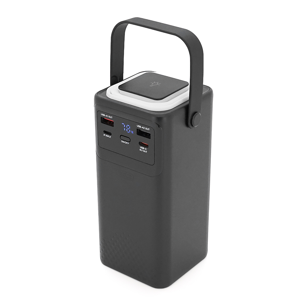 PowerBank XO-PR286 50000mAh Three Inputs and Six Outputs Comes with Four Cables+Lighting Fast Charging Mobile Power, PD20W, QC22.5W, plastic,Black — Фото 2