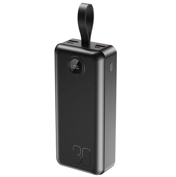 PowerBank XO-PR240 30000mAh Digital Fast Charger, Input:5V-12V / 1.5-2.4A(Type-C,MicroUSB),Output: 5V-12V / 1.5-5А, PD20W,2- QC22.5W, plastic,Black
