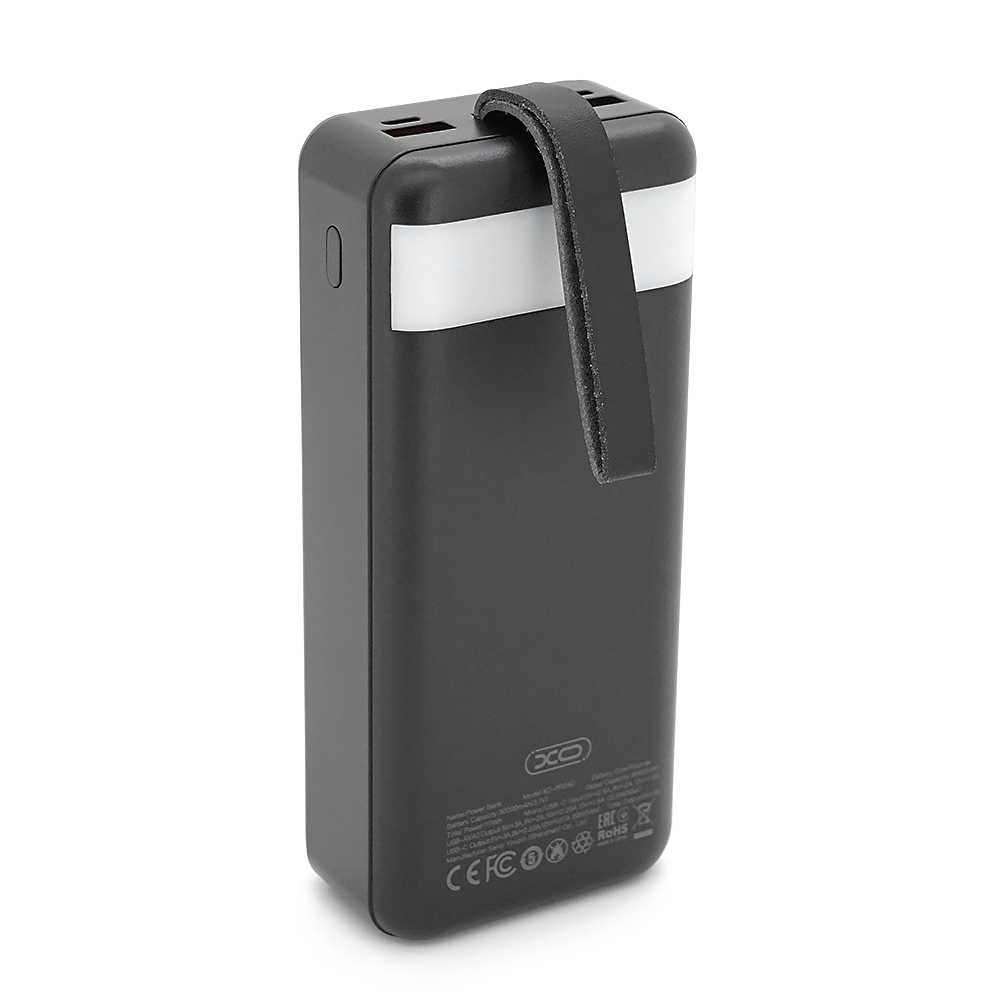 PowerBank XO-PR240 30000mAh Digital Fast Charger, Input:5V-12V/1.5-2.4A(Type-C,MicroUSB),Output: 5V-12V/1.5-5А, PD20W,2- QC22.5W, plastic,Black — Фото 3