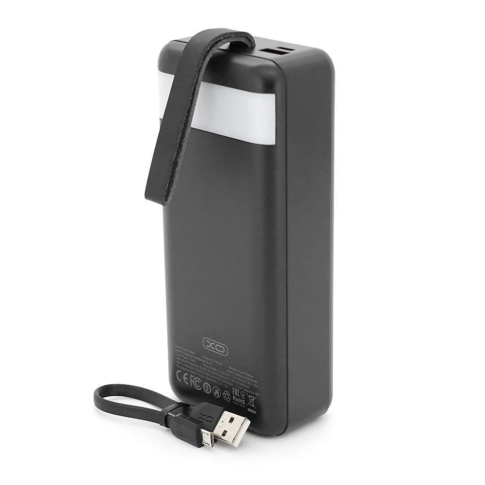 PowerBank XO-PR240 30000mAh Digital Fast Charger, Input:5V-12V/1.5-2.4A(Type-C,MicroUSB),Output: 5V-12V/1.5-5А, PD20W,2- QC22.5W, plastic,Black — Фото 5