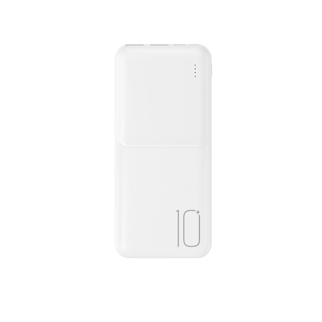 PowerBank XO-PR251 10000mAh Lighted Mobile Power, Input:5V / 2.4A(Type-C,MicroUSB),Output: 5V / 3А(Type-C,2-USB-А), plastic,White