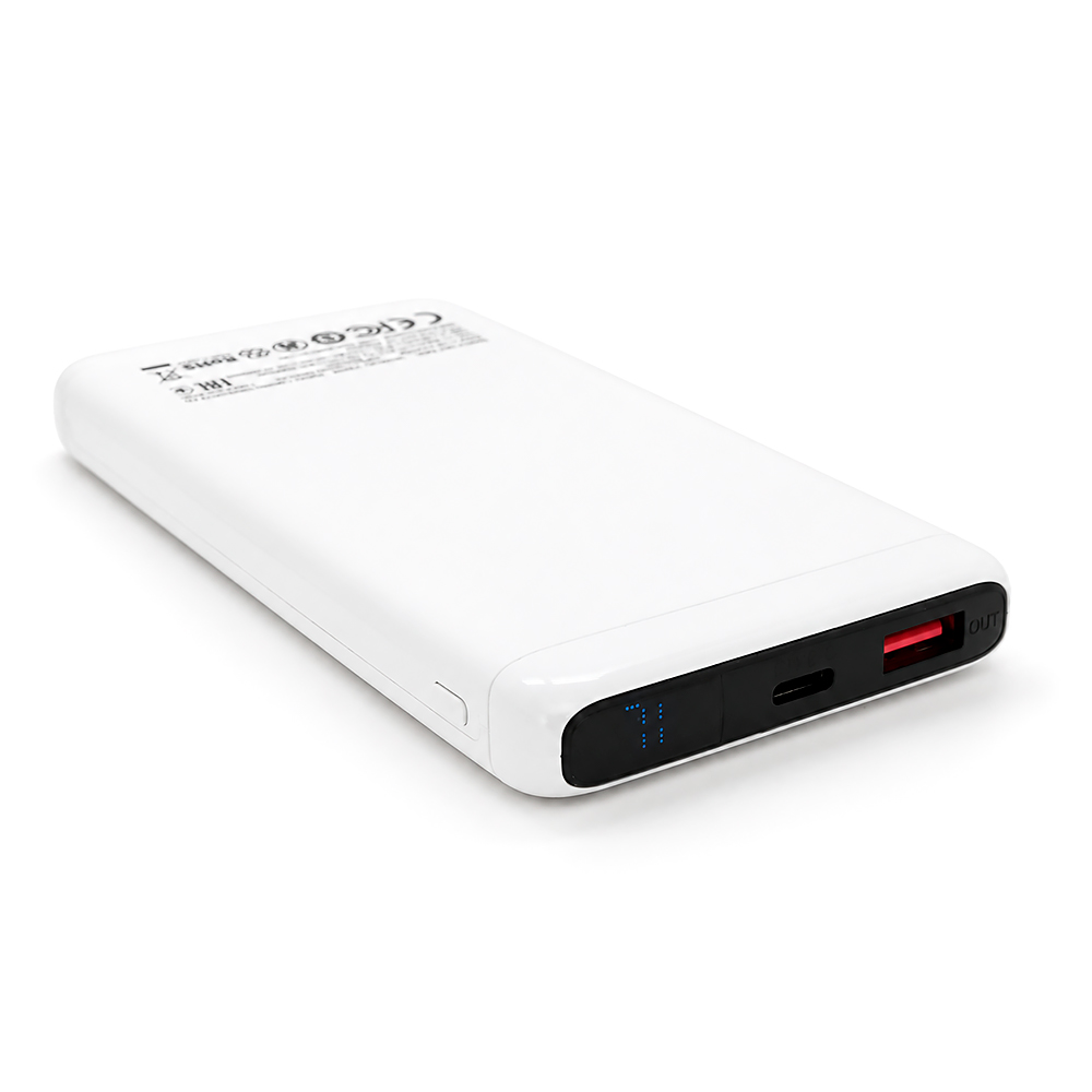 PowerBank XO-PB308 10000mAh Digital Fast Charge, Input:5V-12V/1,5-2,5A/18W(Max)(Type-C),Output: 5V-12V/1,65-5А(22,5W), USB-С, QC22.5W, plastic, White — Фото 4
