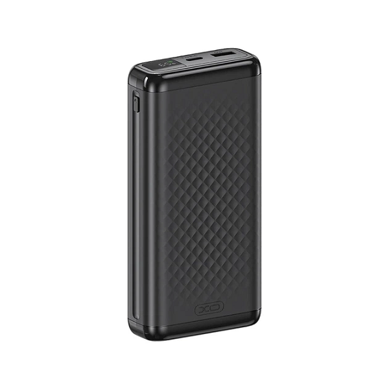 PowerBank XO-PB308 10000mAh Digital Fast Charge, Input:5V-12V / 1,5-2,5A / 18W(Max)(Type-C),Output: 5V-12V / 1,65-5А(22,5W), USB-С, QC22.5W, plastic,Black