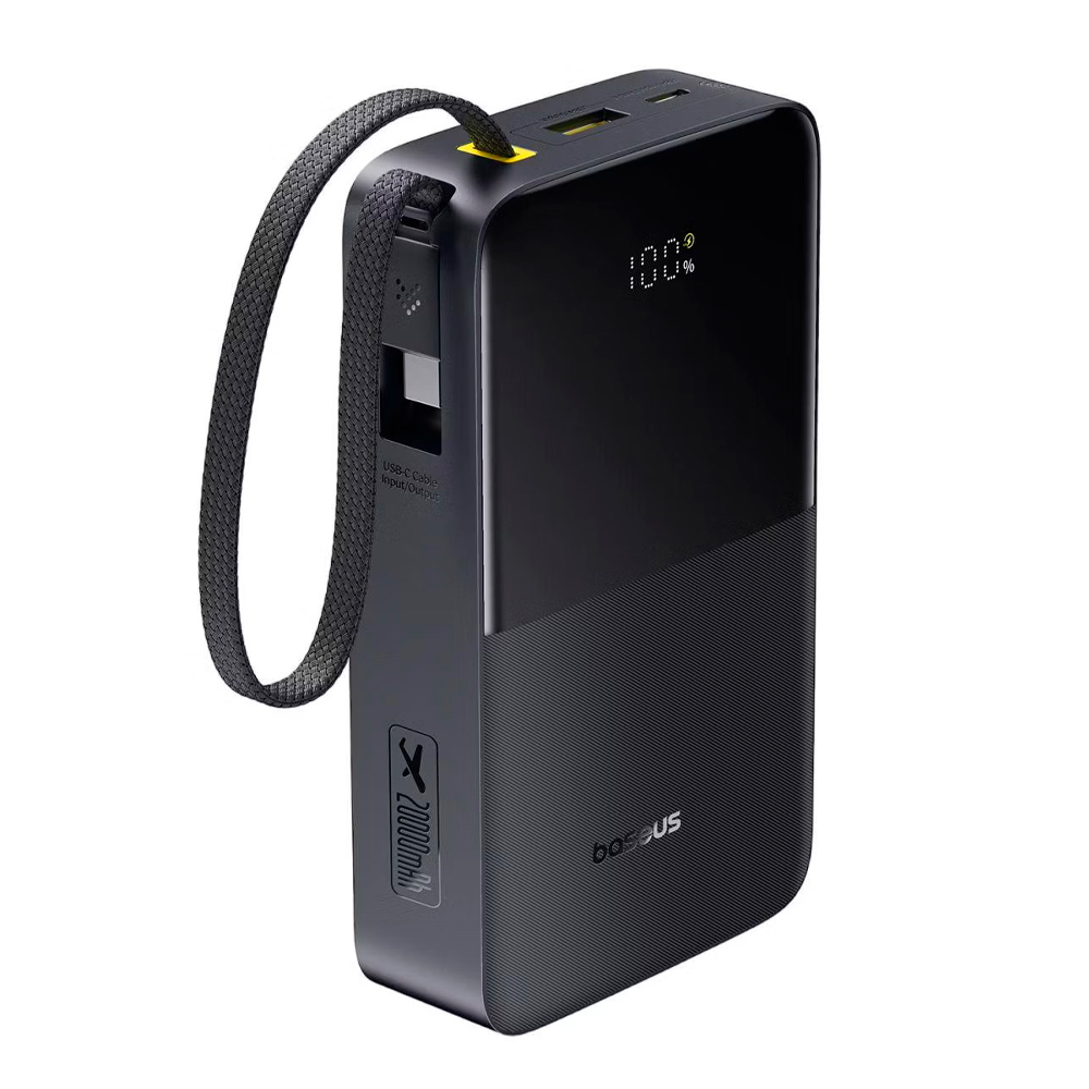 PowerBank Baseus EnerFill FС51 Bipow 2 Pro Digital Display Fast Charge 30000mAh 22.5W, 2*USB+Type-C, PD3.0, QC3.0, Black, Q20
