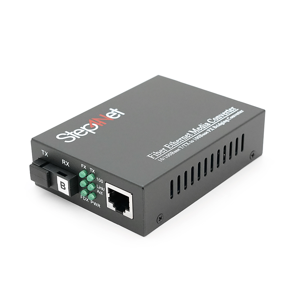 Медіаконвертер Step4Net MC-R-0,1-1SM-1550nm-20-LFP, 1550 WDM одноволоконний Full / Half duplex, SC 20km (0+70°C), + блок живлення 5V 1A