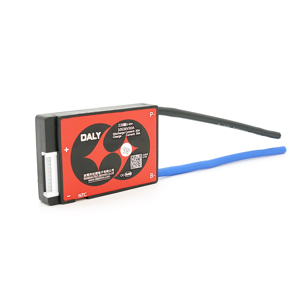 BMS плати Daly 10S36V30A Li-ion 10S. 36V (max.42V). Discharge 30A. Charge 15A. Balance 30mA. TEMP control. Common Port (симетрія). 61x80x12мм