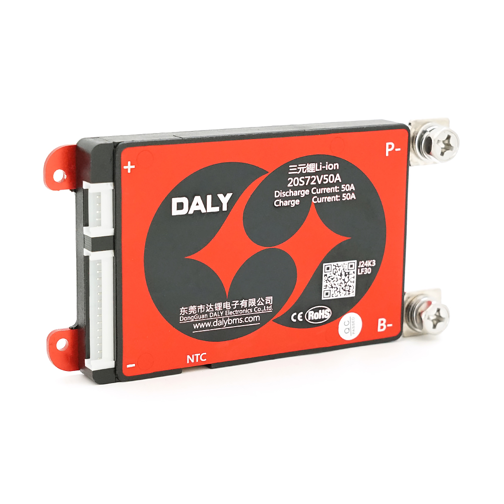 BMS плата Daly 20S72V50A Li-ion 20S. 72V (max.84V). Discharge 50A. Charge 50A. NTC. TEMP control. Common Port (симетрія). 125x64x7мм