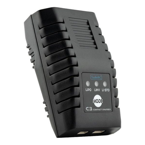 Зарядний пристрій ToolkitRC C3 TK12400, 50Вт, тип АКБ LiPo / LiHV 2-3S, the balance port, 91×58×30мм, вага 100г
