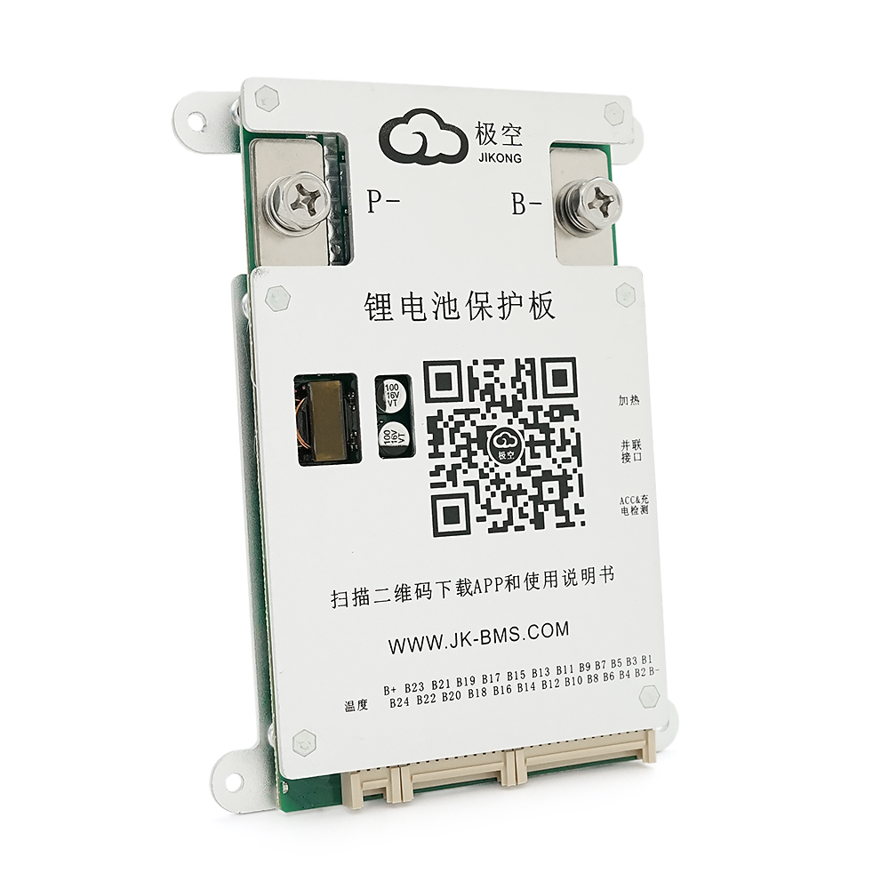 BMS плата JK-BD6A24S12PD Li-Ion/LiFePo4/LTO 8S-24S, 120A, CAN/RS485, 1mΩ, Bluetooth, Ballance 0.6A + кнопка