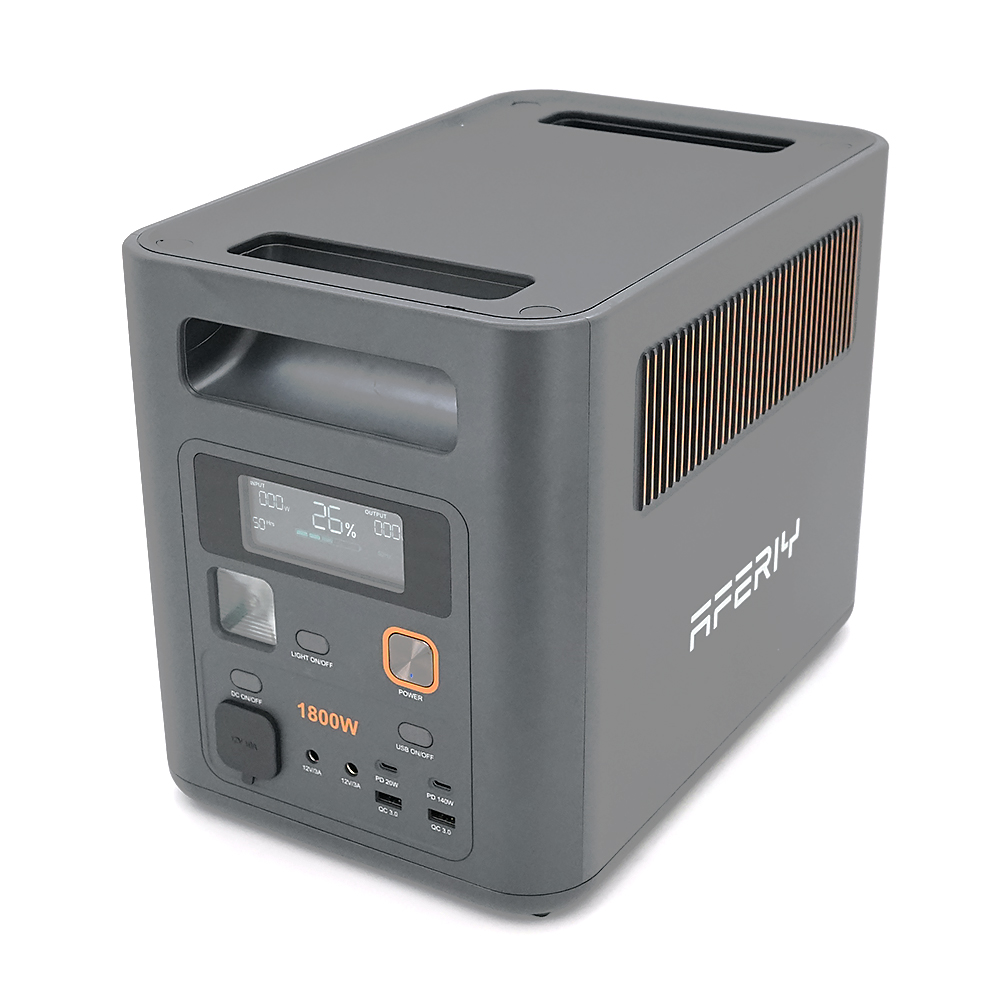 Портативна станція AFERIY AF-P180 Pro, LiFePO4 1024Втч.1800Вт,MPPT 500Вт ,out 2*220v.2*USB-A/18Вт,2*Type-C PD20, прикурювач 12В/8А, 350×6м2 — Фото 2