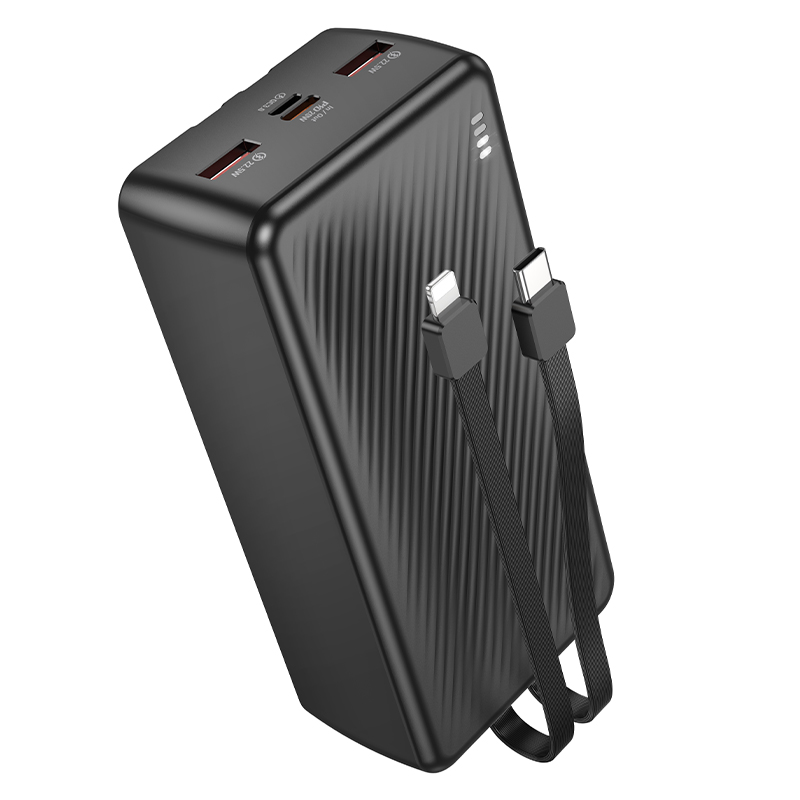 Power bank Borofone BJ57B 30000mAh, 22.5W+PD20W, 2*USB+Type-C, Black, 660g, Box — Фото 2