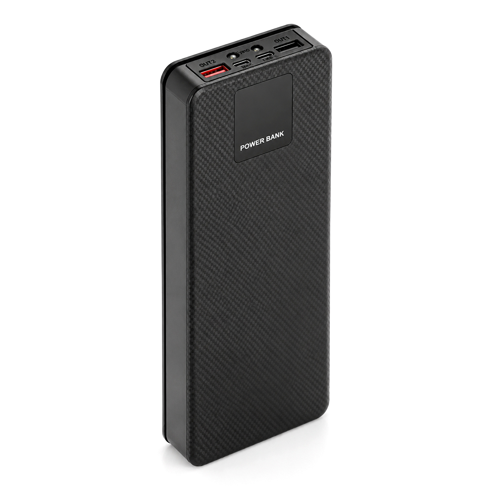 Power bank Voltronic ET8 під 8х18650, Digital display, Output: 22.5W, 4 кабелі (USB, Micro-USB, Type-C, Lightning), PVC, ліхтар, Black, BOX