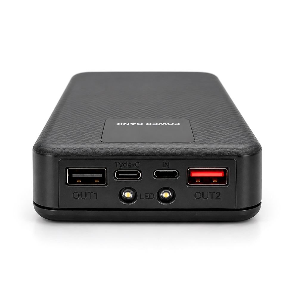 Power bank Voltronic ET8 під 8х18650, Digital display, Output: 22.5W, 4 кабелі (USB, Micro-USB, Type-C, Lightning), PVC, ліхтар, Black, BOX — Фото 4