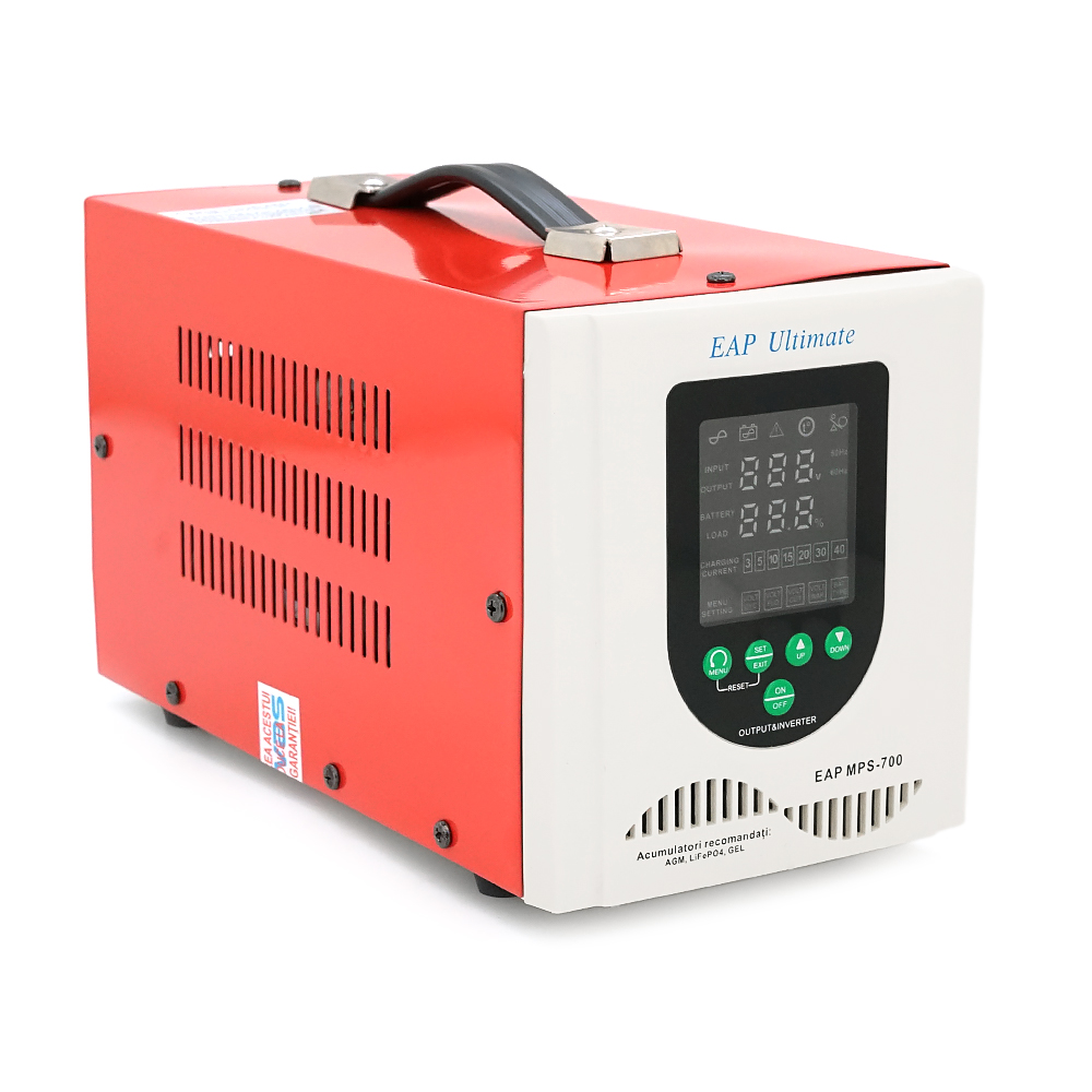 ДБЖ із правильною синусоїдою Westech EAP ULTIMATE MPS-700 (1000VA), 5 / 10 / 15 / 20А, під зовнішню АКБ 12В (AGM / GEL / LFP), 337х146х170мм