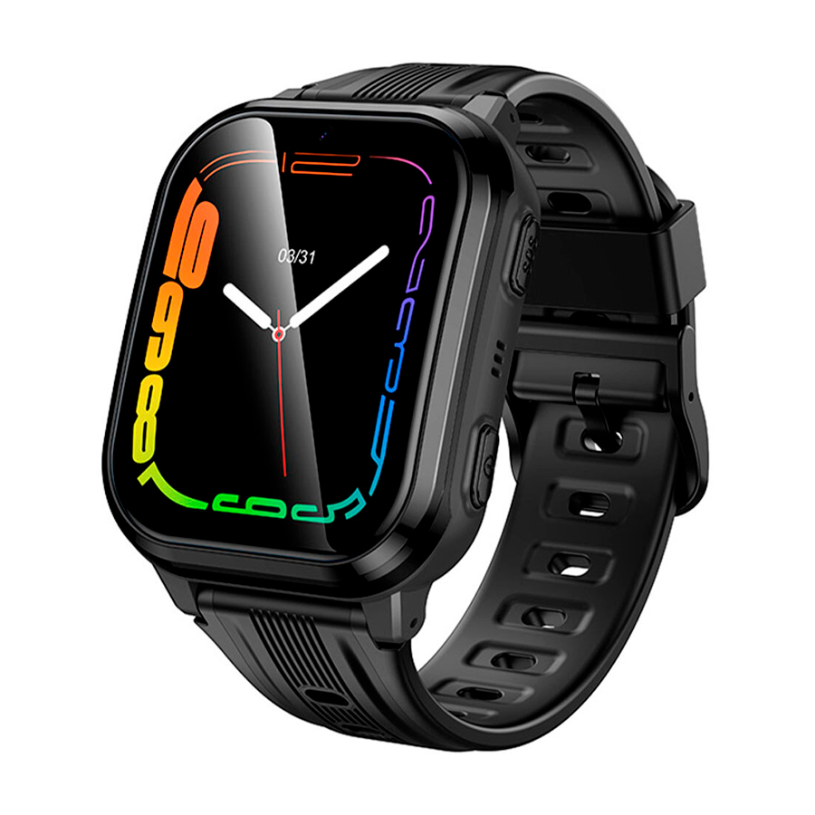 Дитячий смарт годинник Hoco Y108, 4G, GPS, Wi-Fi, HD камера, 1.69" HD-дисплей, дзвінки, відеодзвінки, голосові повідомлення, Black, Box