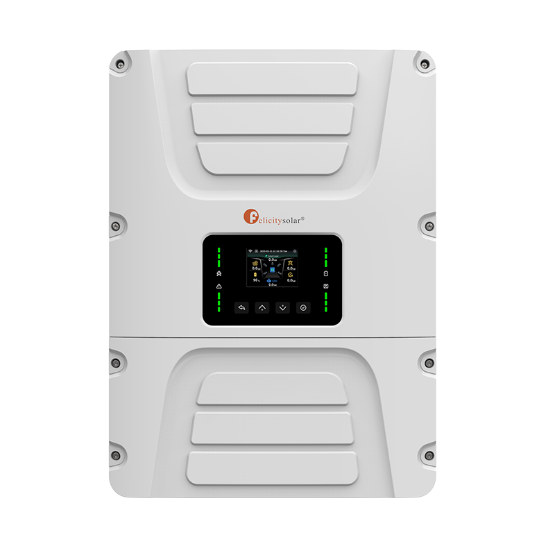 Автономний інвертор Felicity IVAM6048P1G1, 6кВт, 6000VA, 230VAC 50/60Hz, 48V, 2 MPPT-PV90-425V, струм заряду max-135A, RS485/CAN, IP65, 435×320×183.2 мм, 13.5 кг