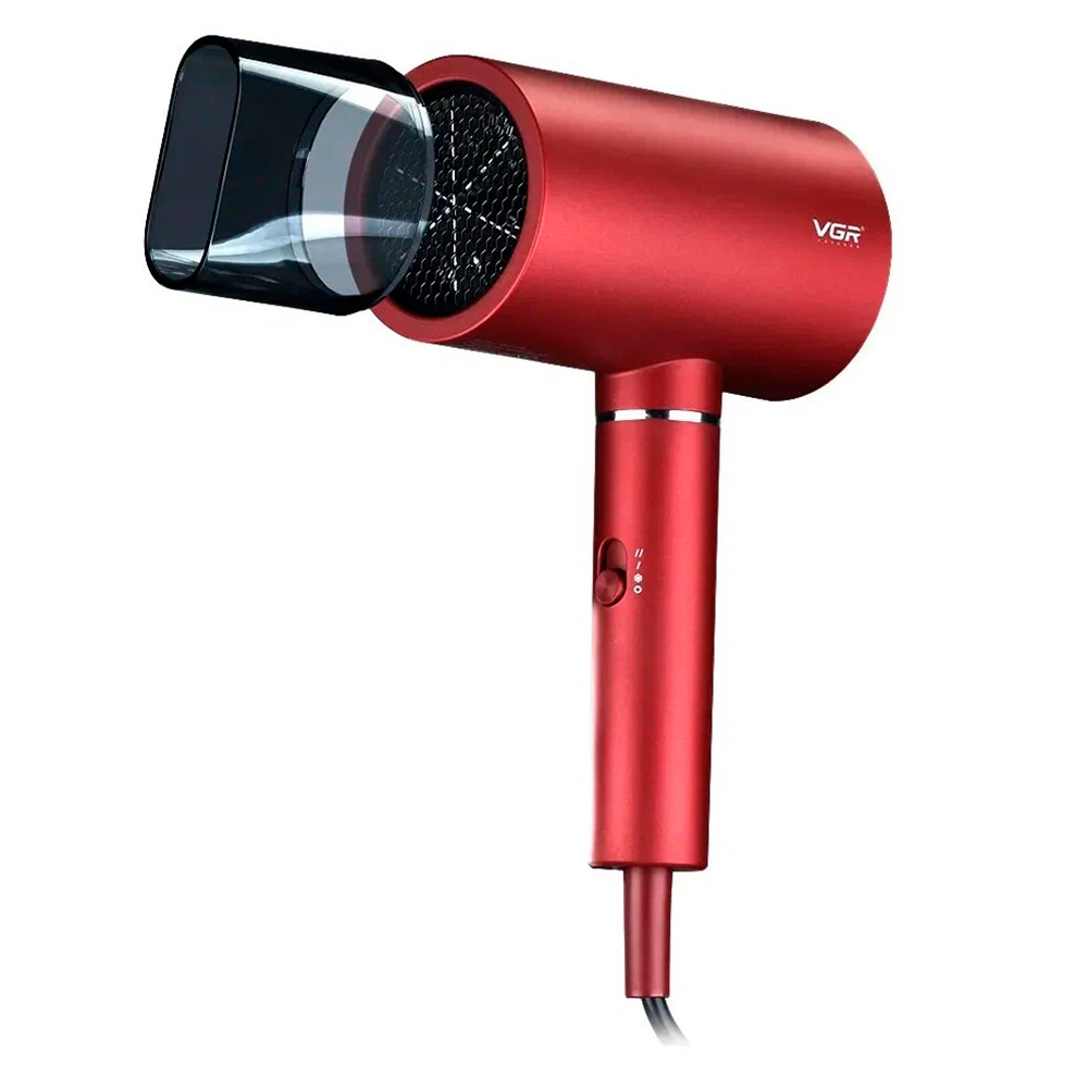 Фен професійний VGR V-431 RED, 2 режими обдування, 2 режими температури, насадка-концентратор, 2400W, Box